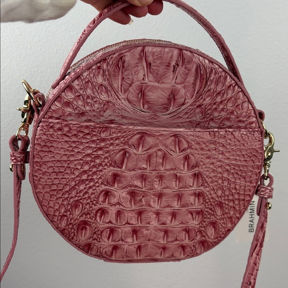 NWT Brahmin Pink Top Handle Lane Believe Ombré Melbourne Leather Crossbody Bag